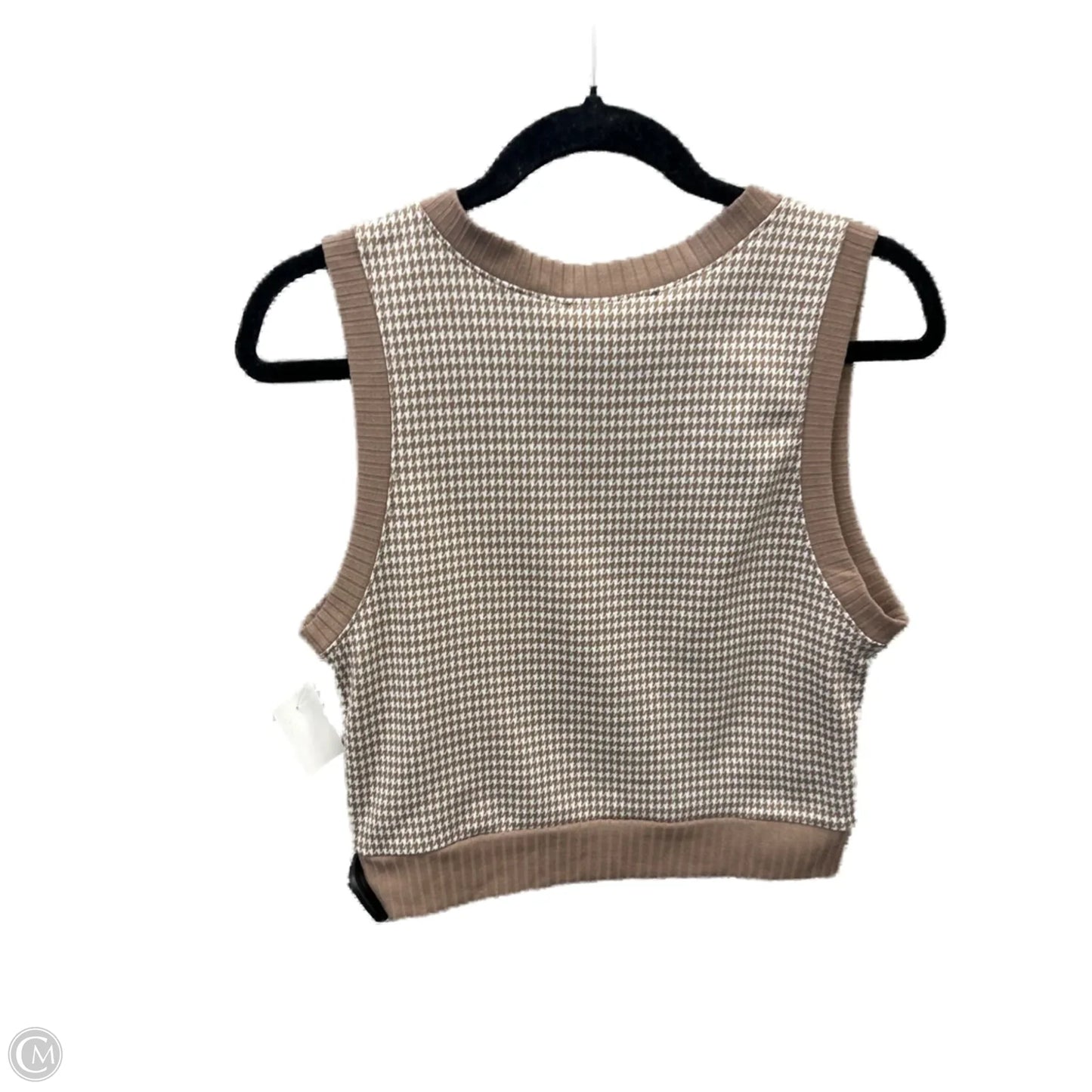Vest Sweater By Clothes Mentor In Brown, Size: L