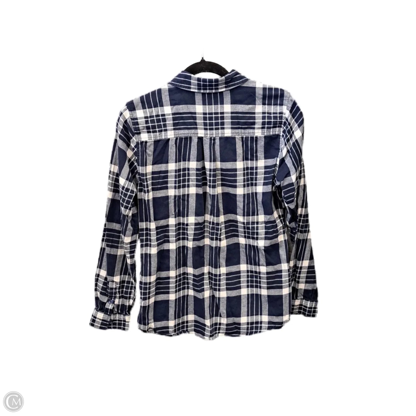 Top Long Sleeve By Croft And Barrow In Plaid Pattern, Size: M