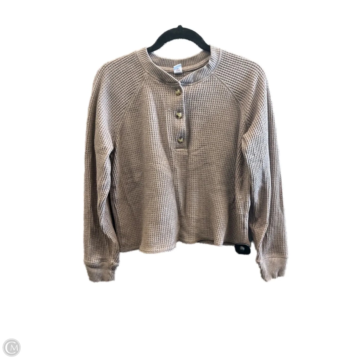 Top Long Sleeve By Old Navy In Brown, Size: S