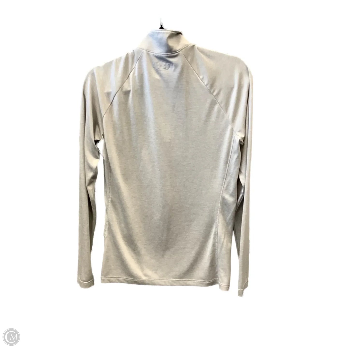 Athletic Top Long Sleeve Collar By Under Armour In Grey, Size: L