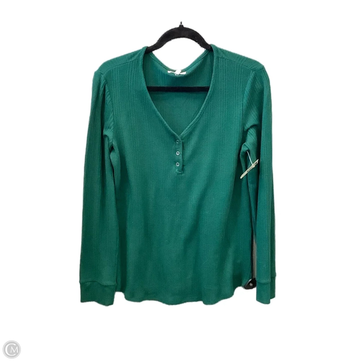 Top Long Sleeve By Maurices In Green, Size: L