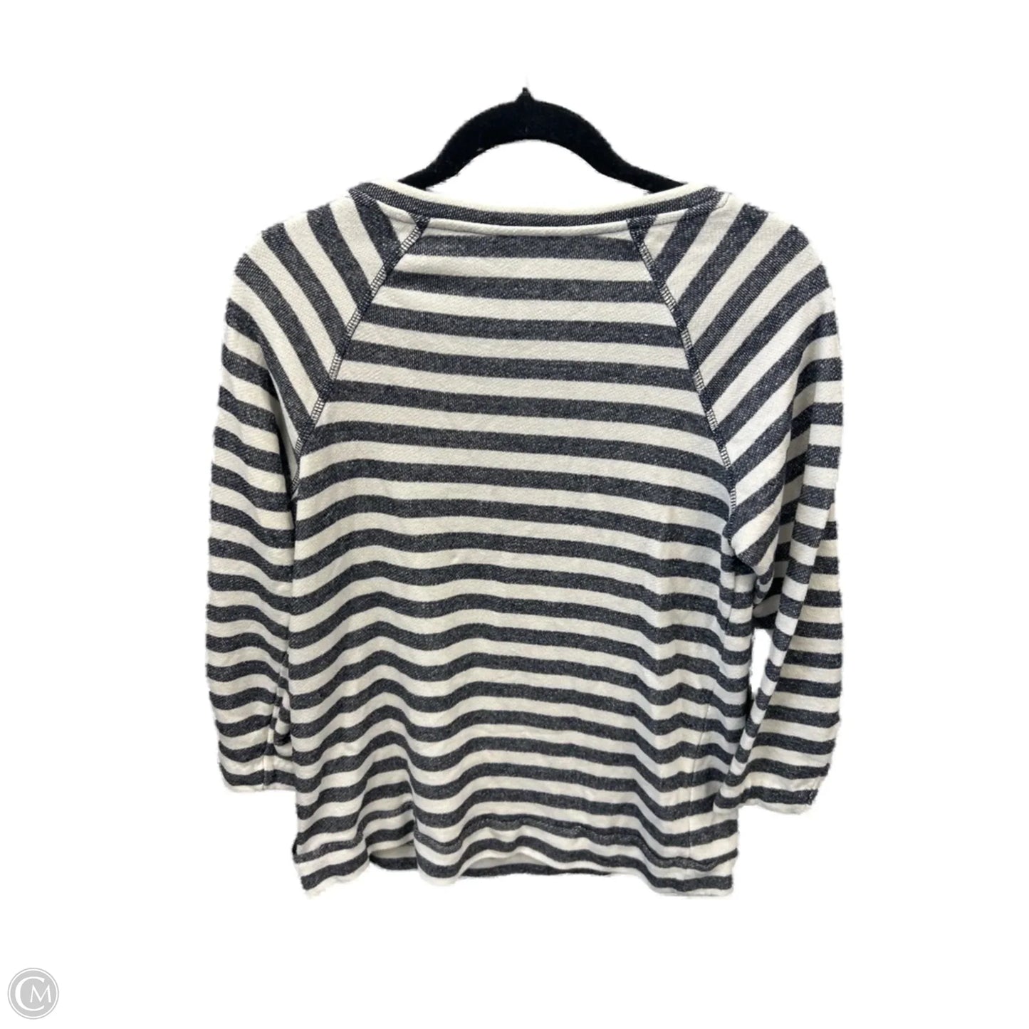 Top Long Sleeve By Company In Striped Pattern, Size: M