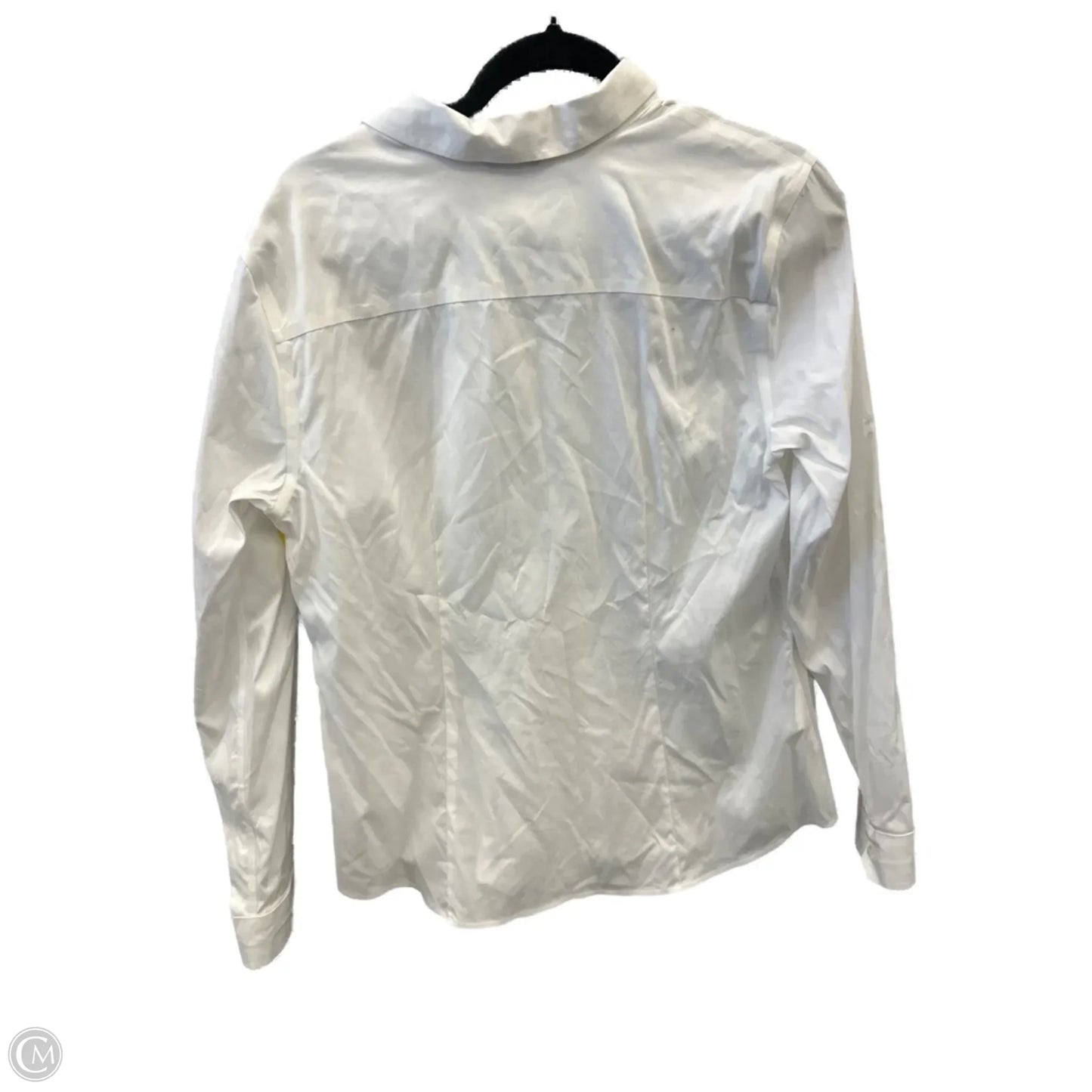 Top Long Sleeve By Eddie Bauer In White, Size: L