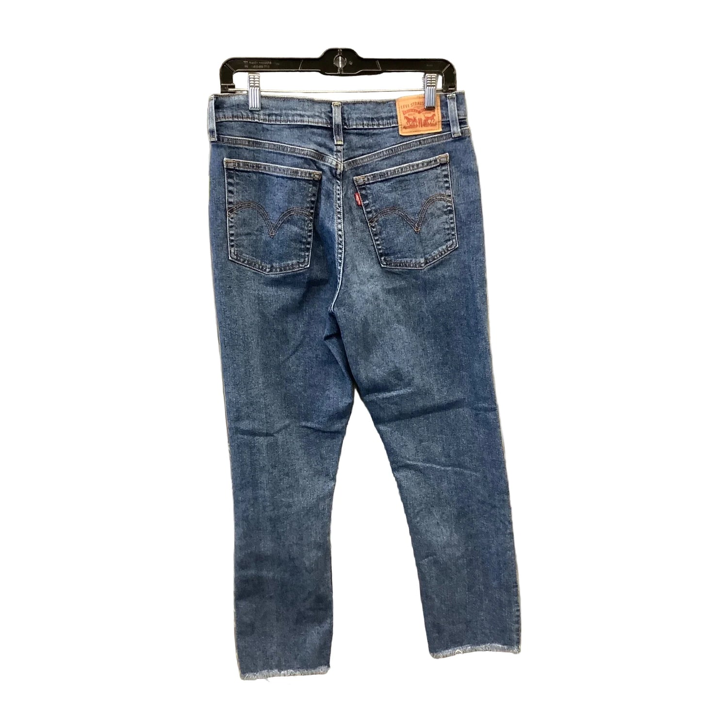 Jeans Straight By Levis In Blue Denim, Size: 12