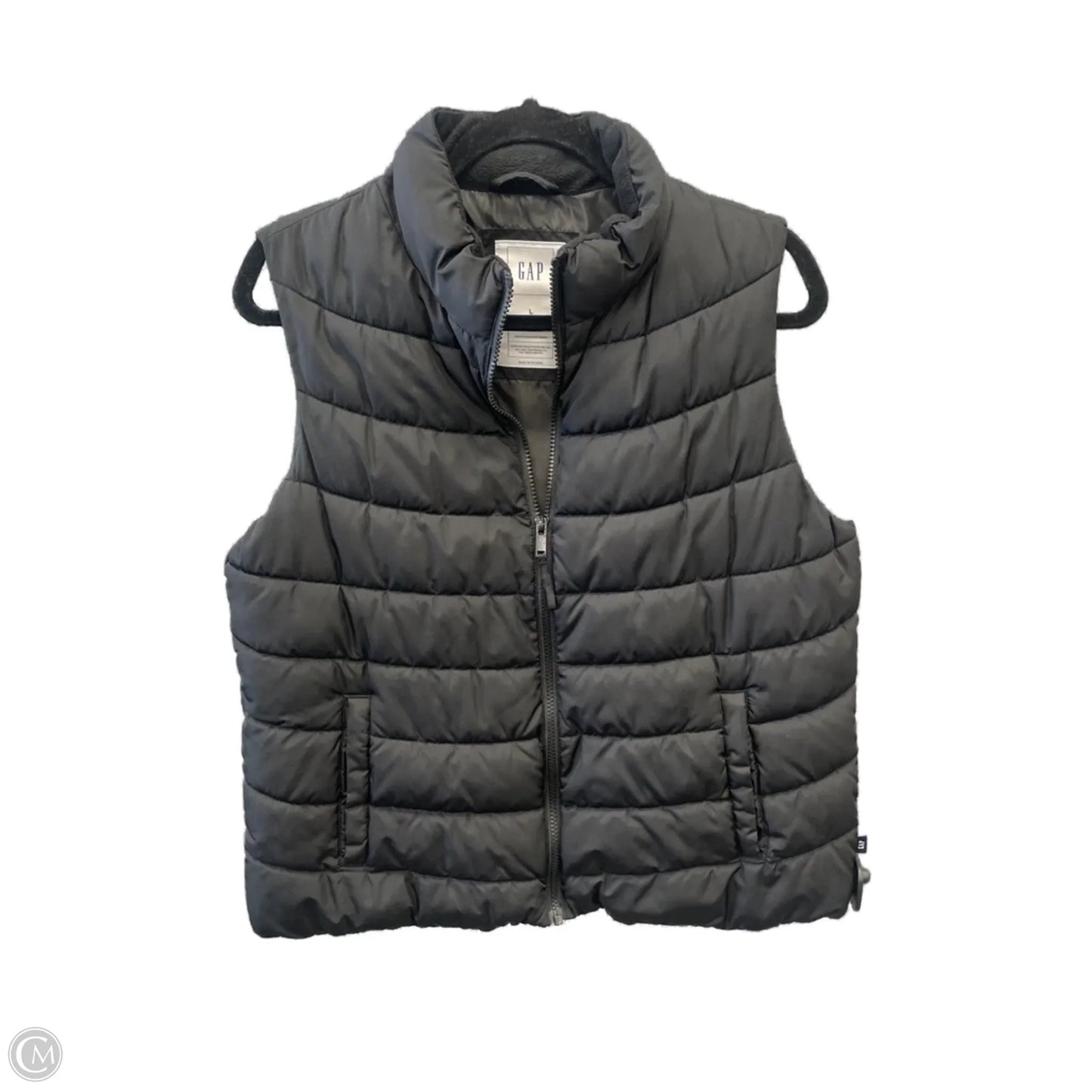 Vest Puffer & Quilted By Gap In Black, Size: L