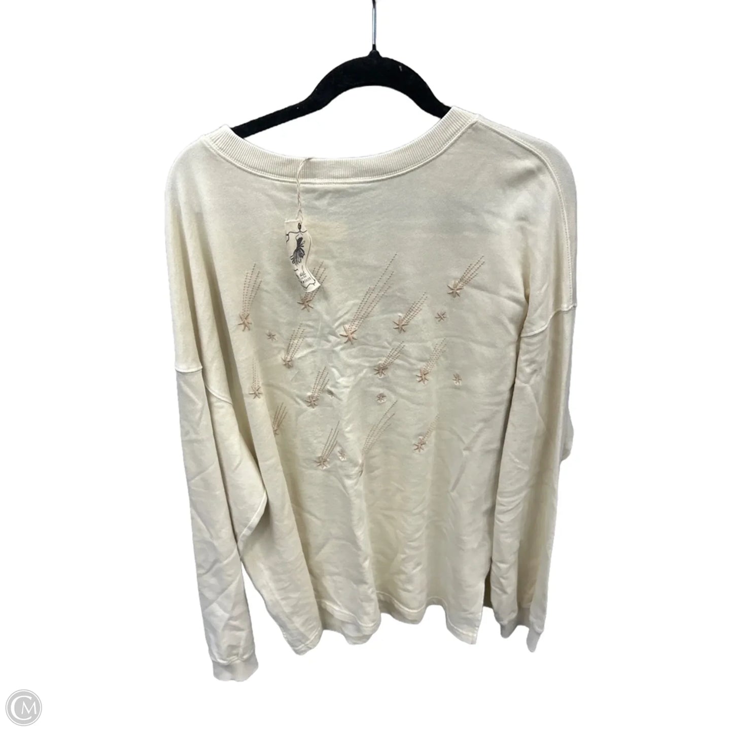 Top Long Sleeve By Easel In Cream, Size: L