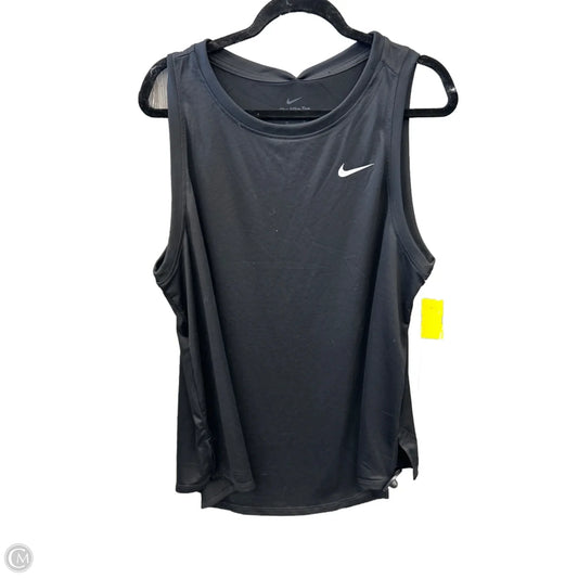 Athletic Tank Top By Nike Apparel In Black, Size: 1x