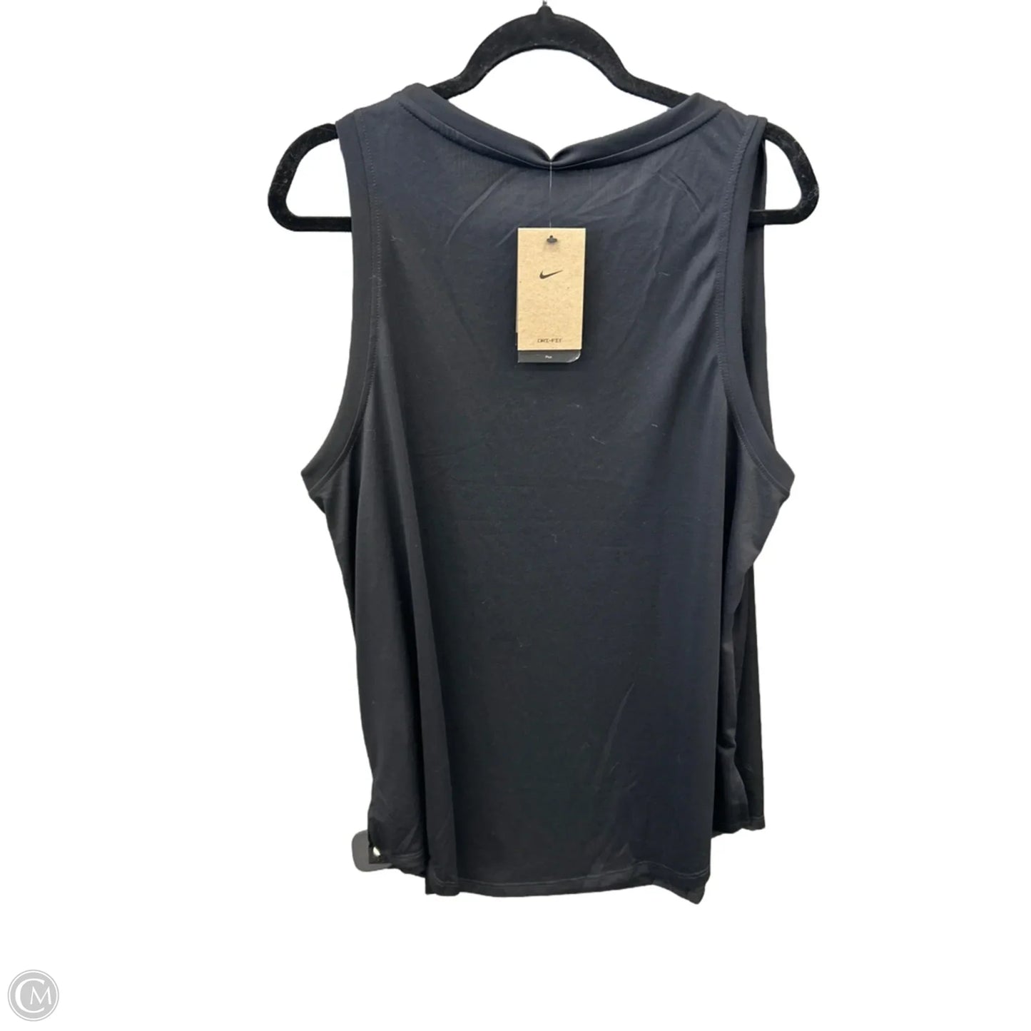 Athletic Tank Top By Nike Apparel In Black, Size: 1x
