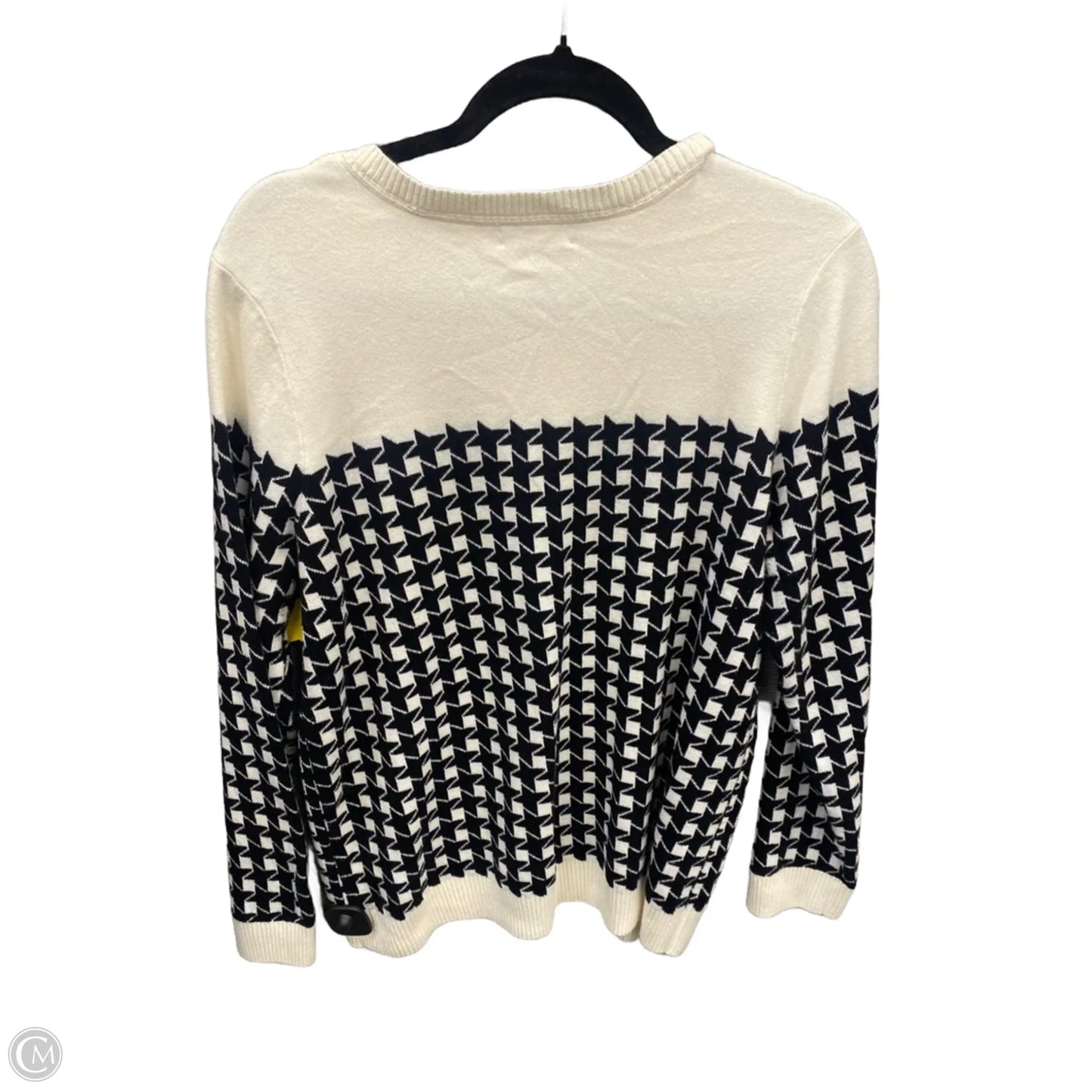Sweater By Charter Club In Black & White, Size: Xl
