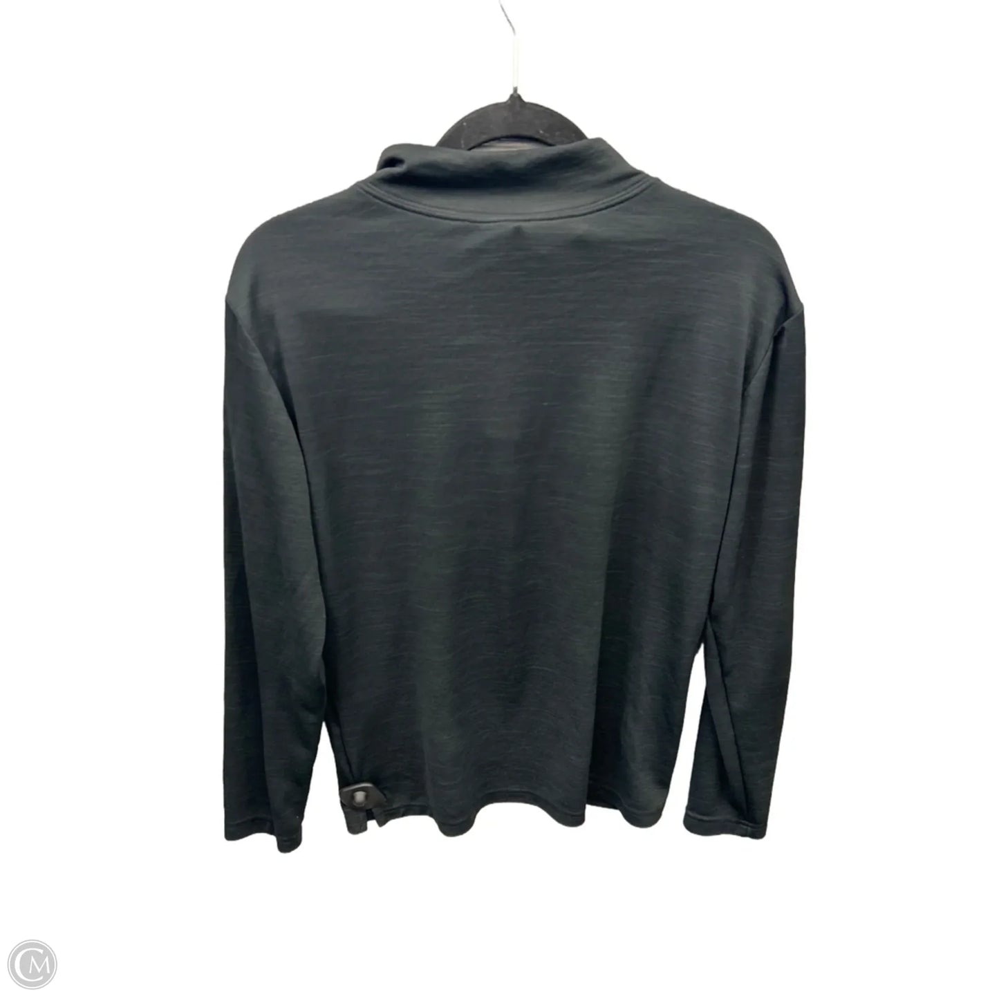Athletic Top Long Sleeve Collar By Nike Apparel In Black, Size: S