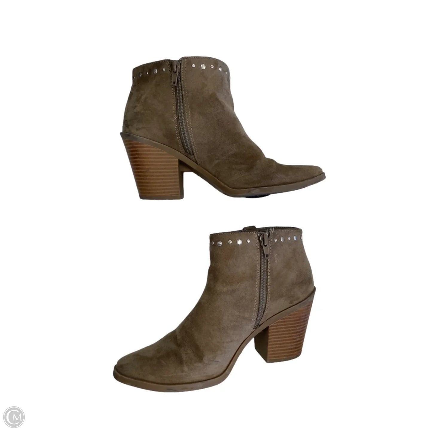 Boots Ankle Heels By Ana In Brown, Size: 7