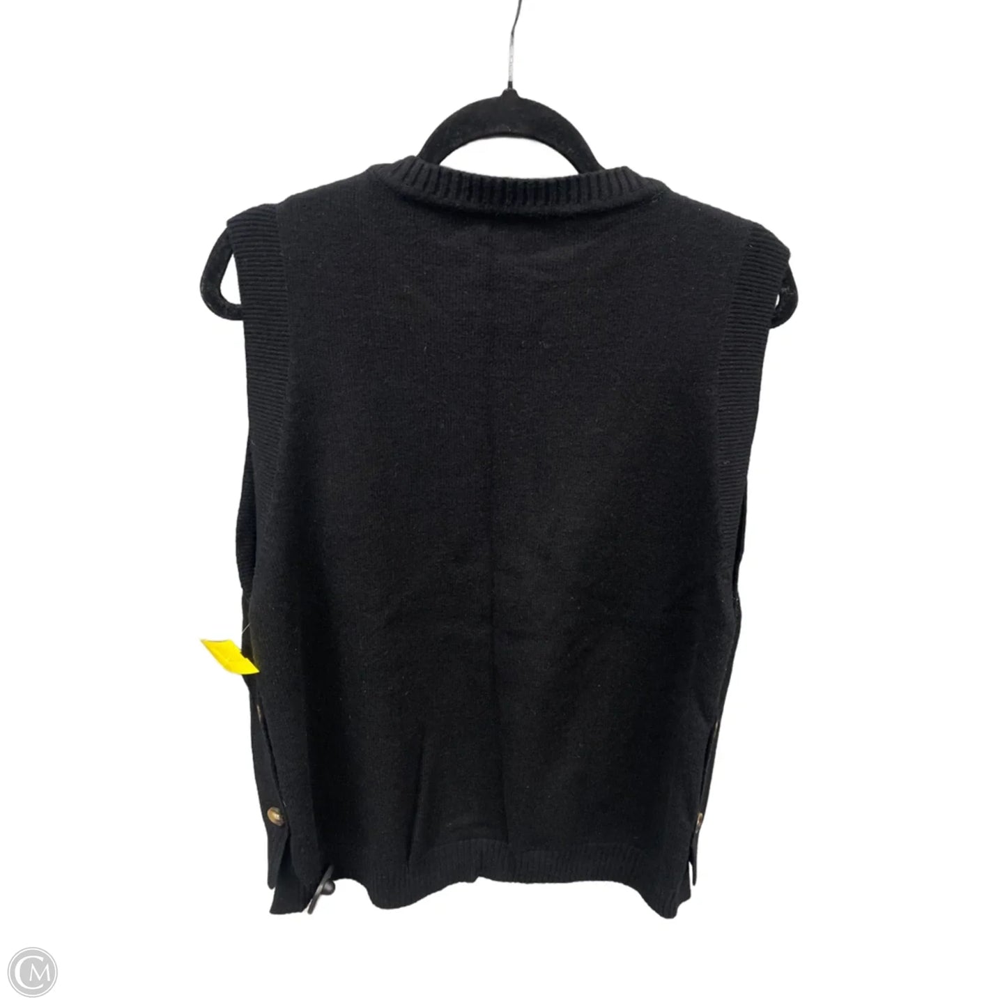 Vest Sweater By Clothes Mentor In Black, Size: Xl