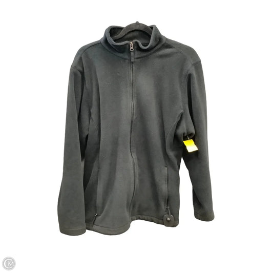 Jacket Fleece By Lands End In Black, Size: 1x