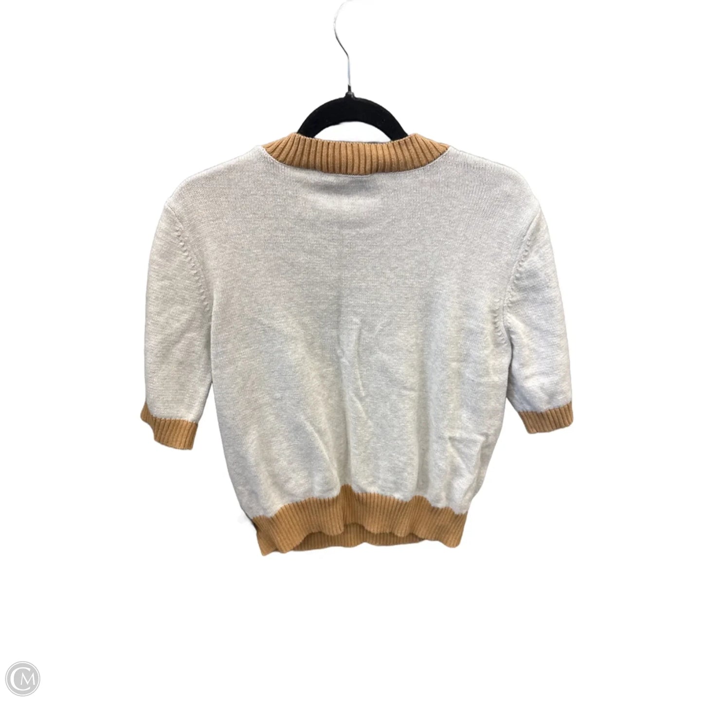 Sweater Short Sleeve By Loft In Grey, Size: Xl