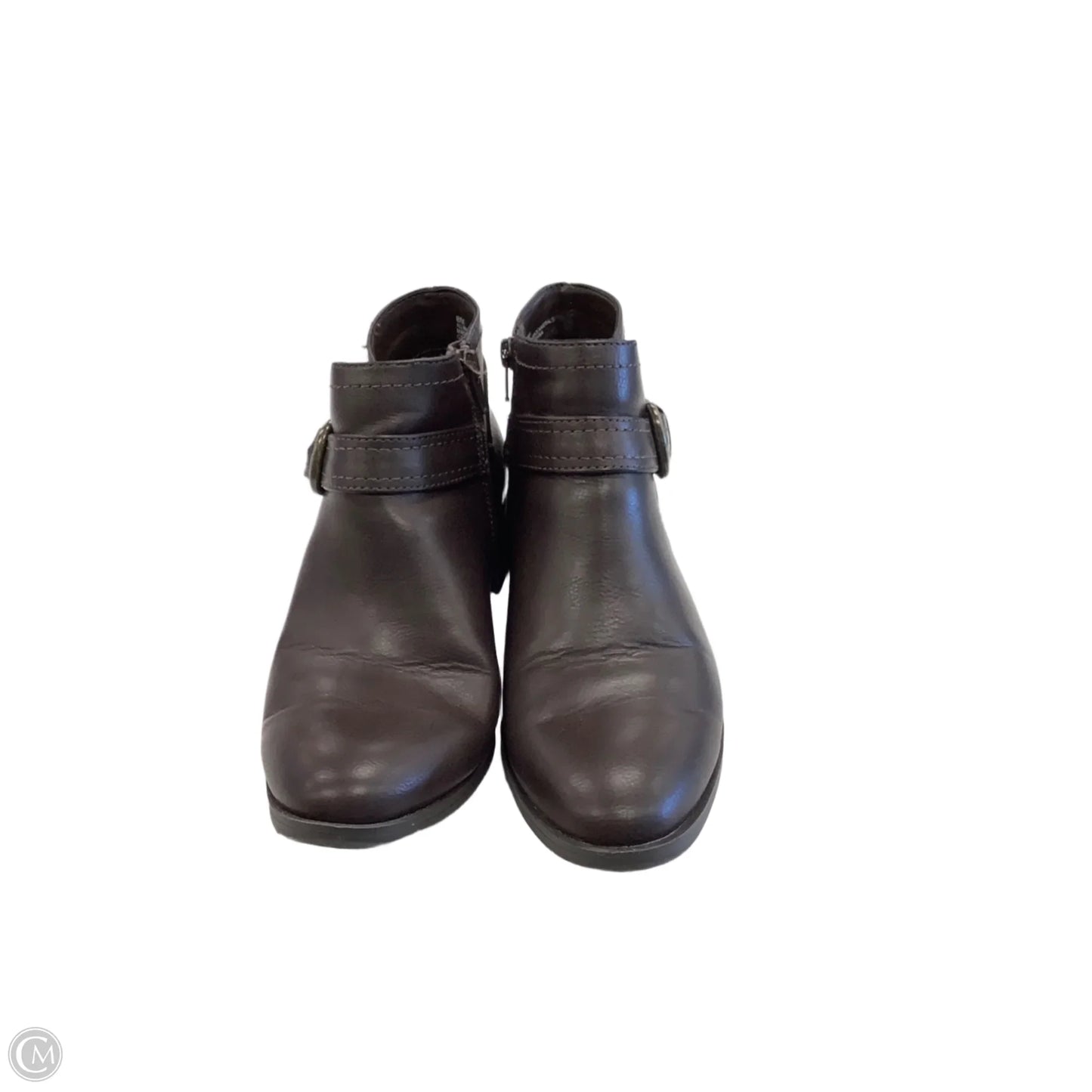 Boots Ankle Heels By Clothes Mentor In Brown, Size: 8