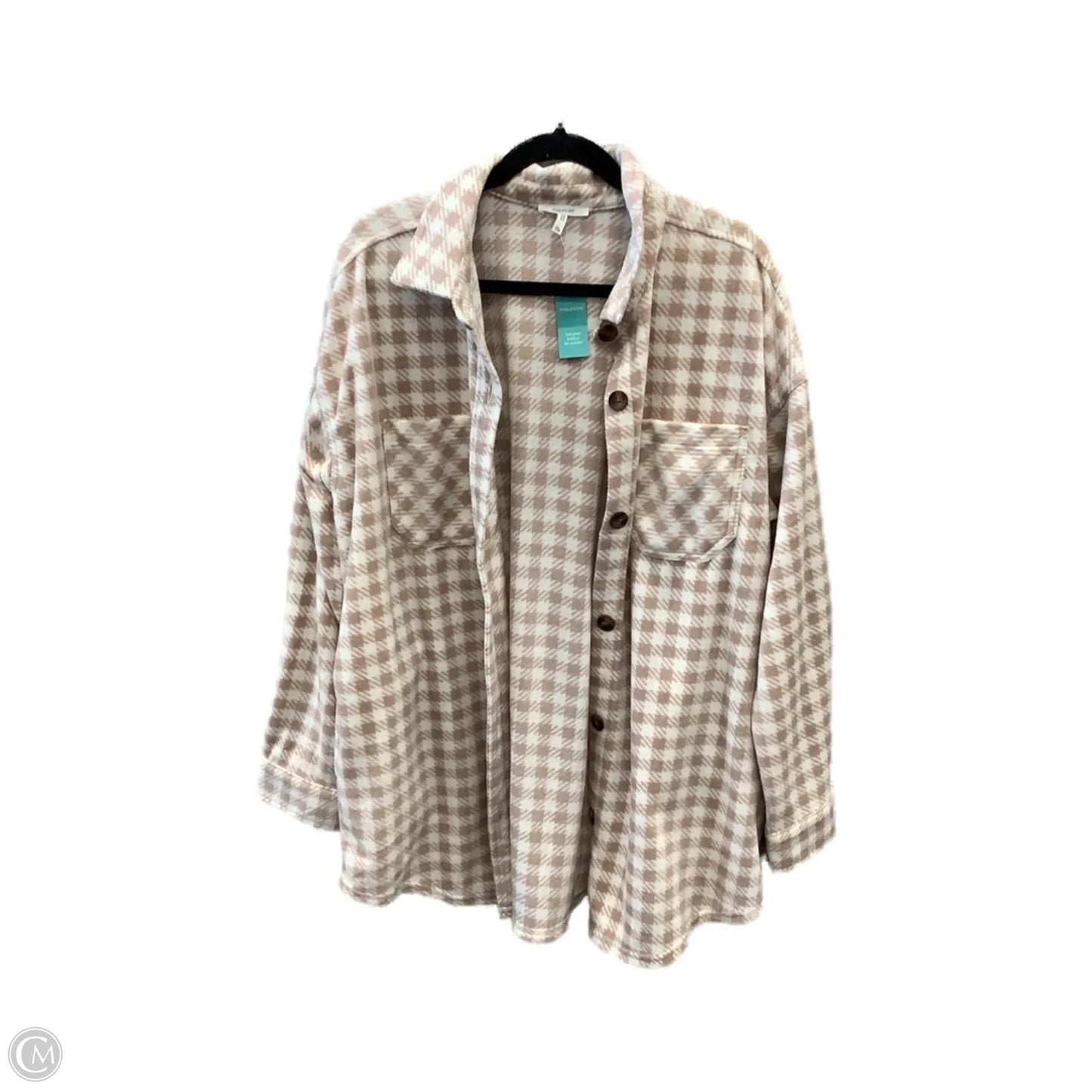 Jacket Fleece By Maurices In Tan & White, Size: Xxl