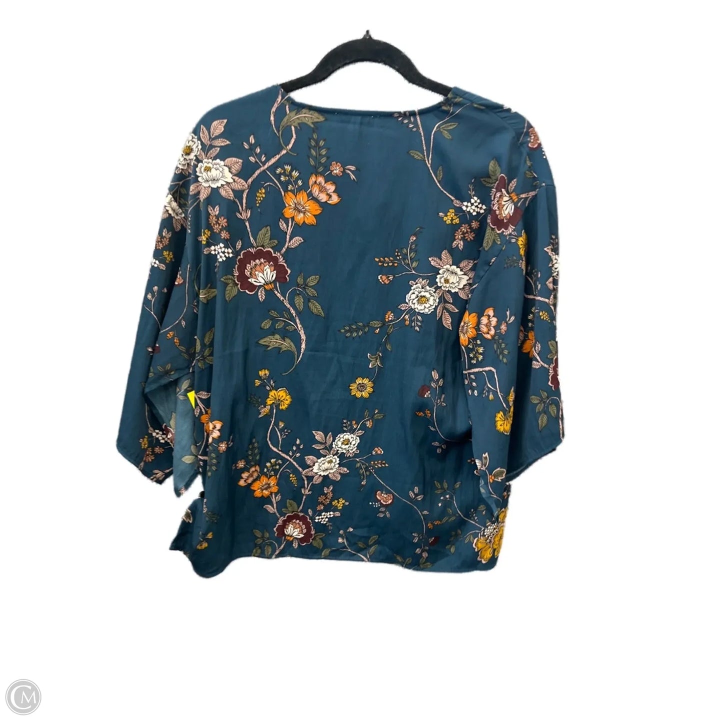 Blouse 3/4 Sleeve By Maurices In Blue, Size: L