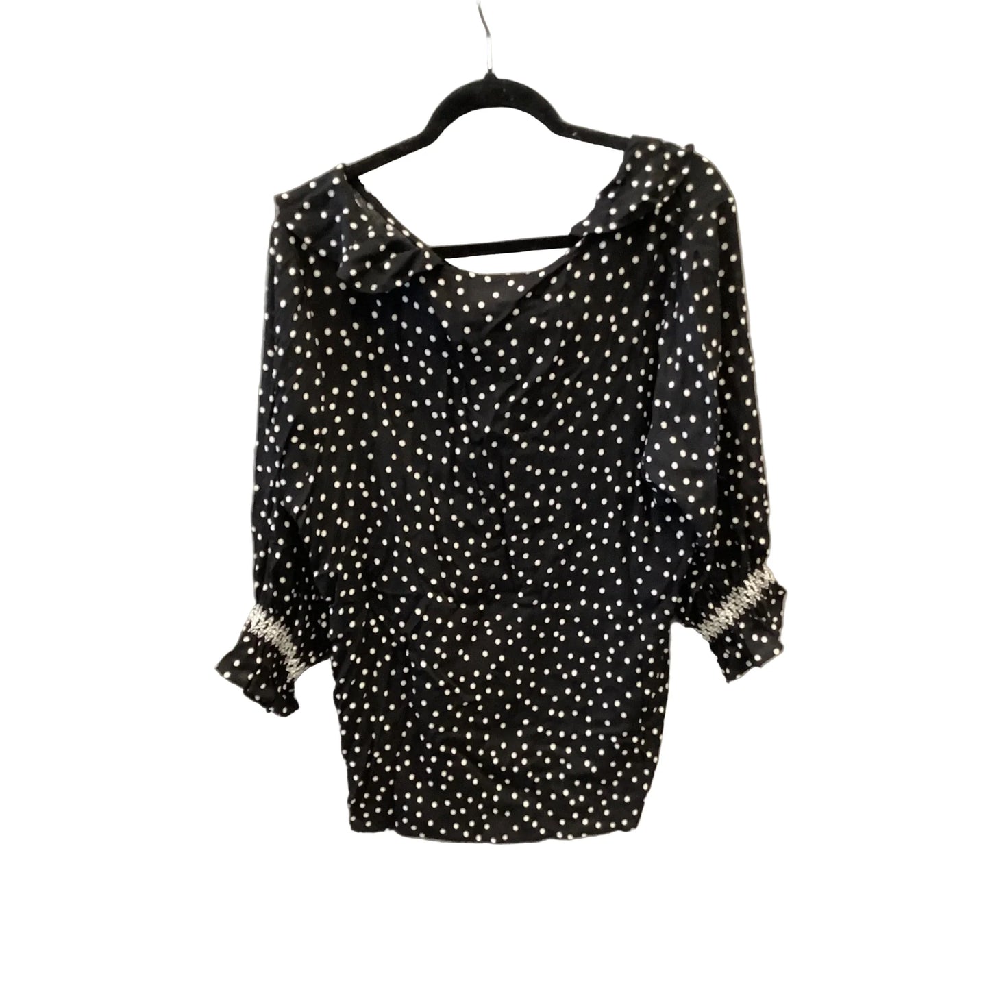 Top Long Sleeve By Clothes Mentor In Polkadot Pattern, Size: 1x