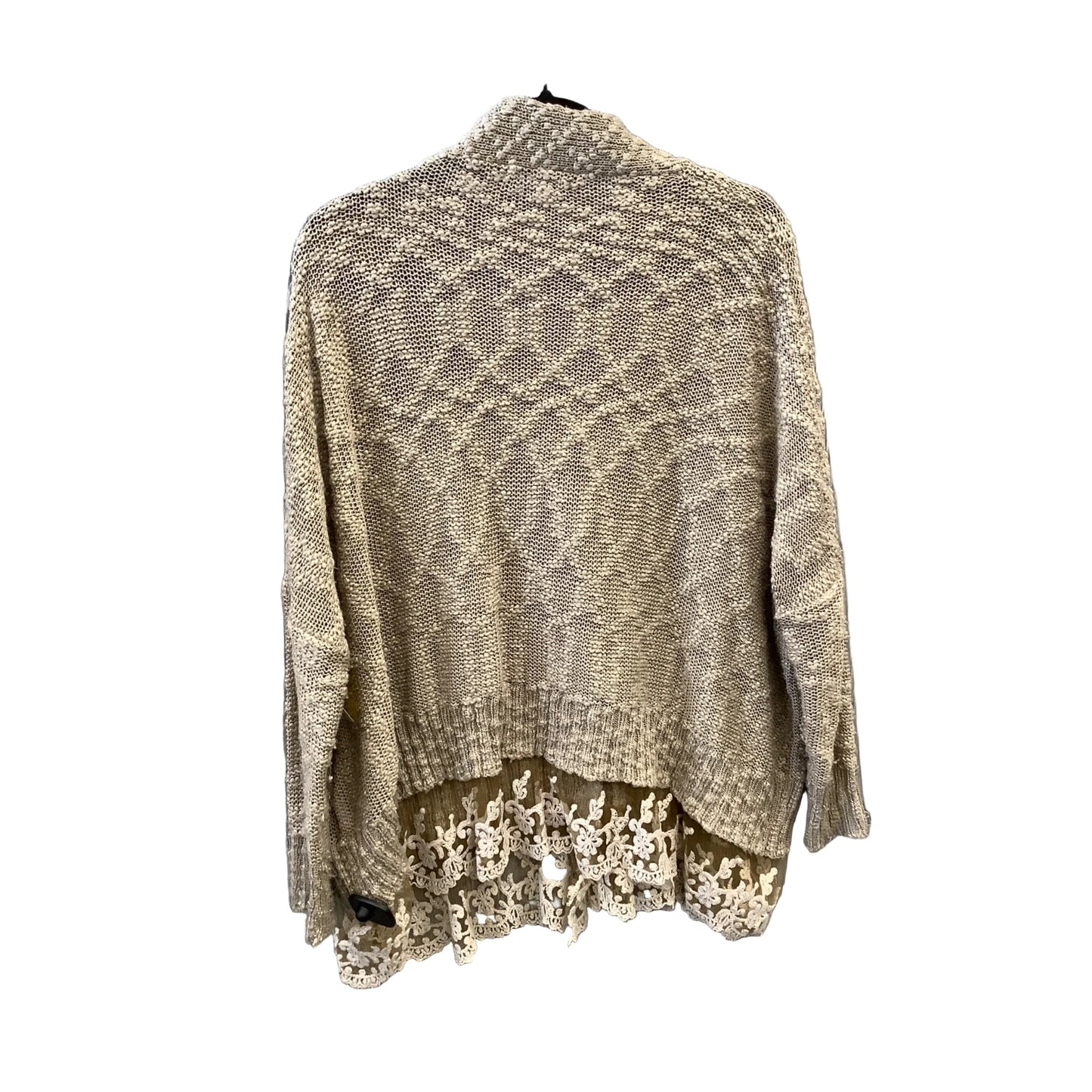 Sweater Cardigan By Clothes Mentor In Tan, Size: S