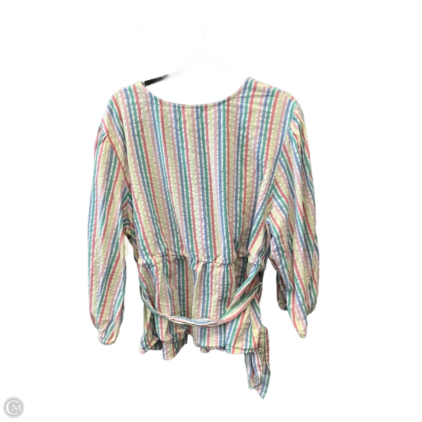 Top Long Sleeve By St Johns Bay In Striped Pattern, Size: 2x