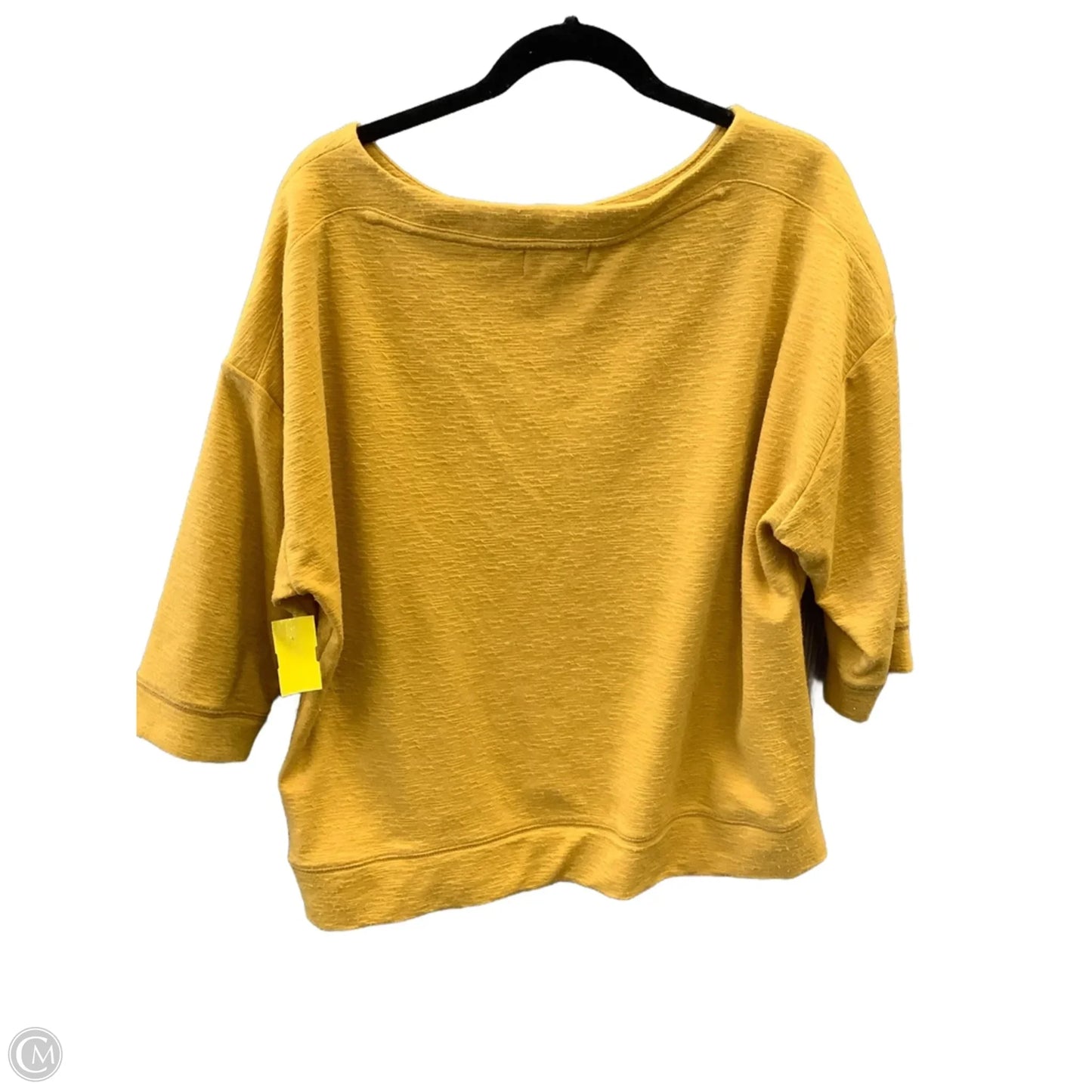 Top 3/4 Sleeve By Liz Claiborne In Yellow, Size: Xl