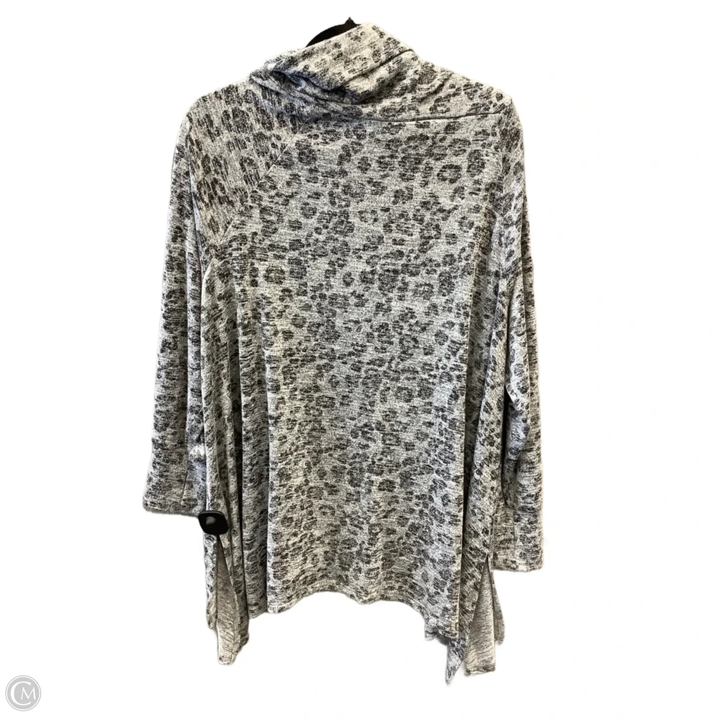 Top Long Sleeve By Cato In Grey, Size: 1x