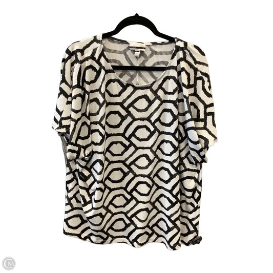 Top Short Sleeve By Jules & Leopold In White, Size: 3x