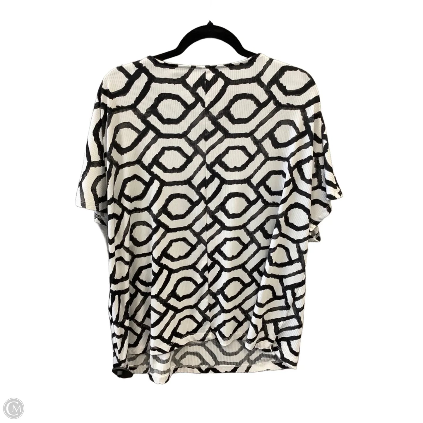 Top Short Sleeve By Jules & Leopold In White, Size: 3x