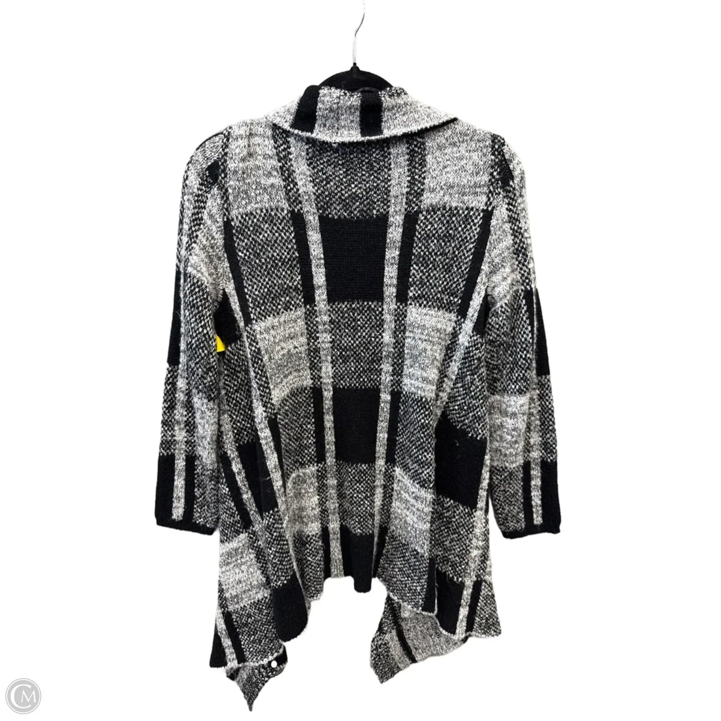 Sweater Cardigan By Style And Company In Plaid Pattern, Size: Xs