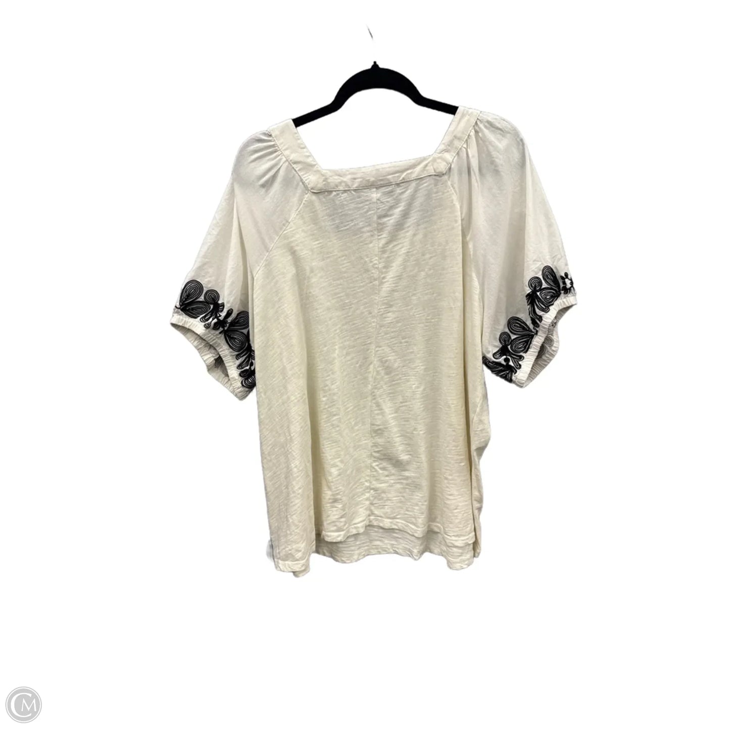 Top Short Sleeve By Lane Bryant In Cream, Size: Xxl
