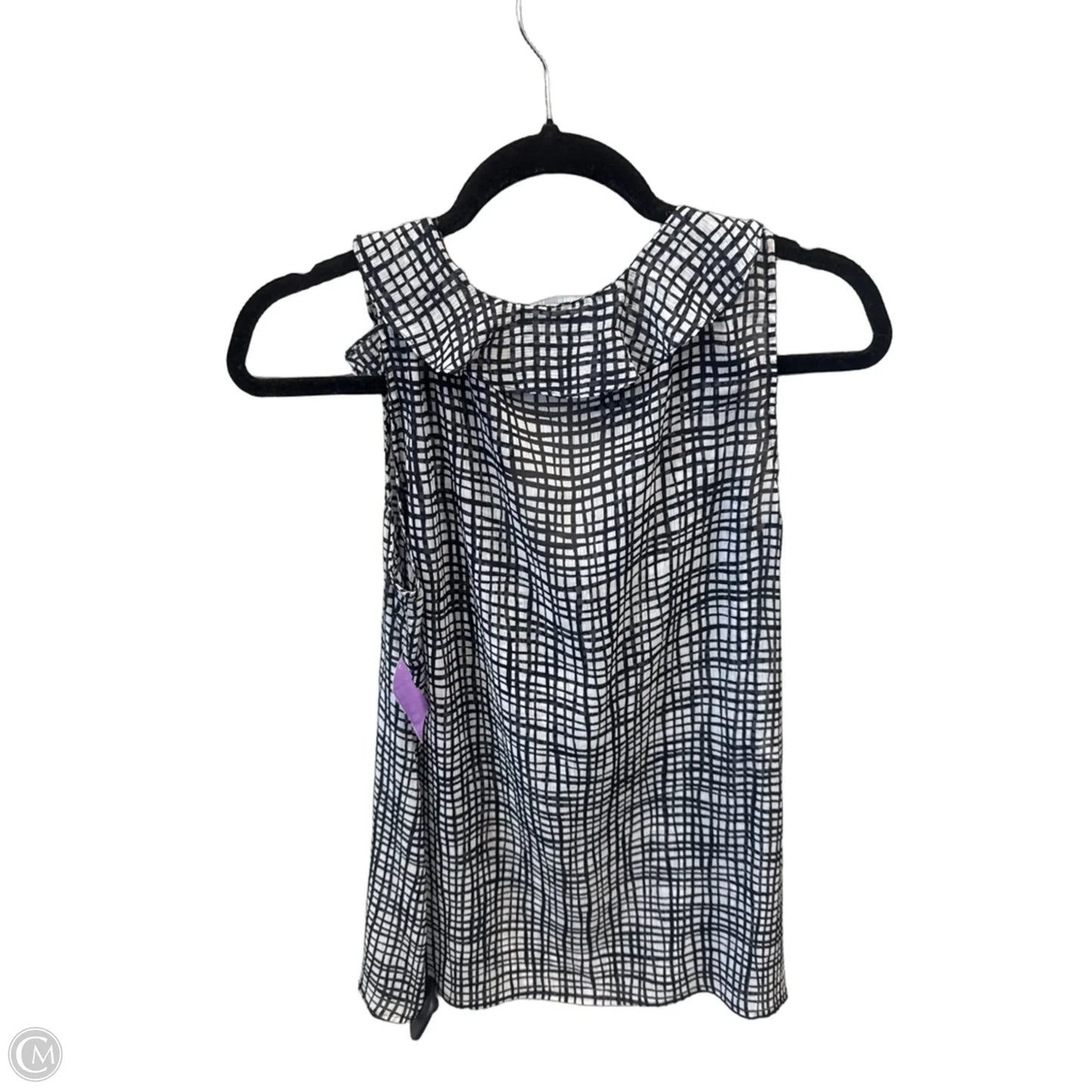 Top Sleeveless By Jones New York In Black & White, Size: M