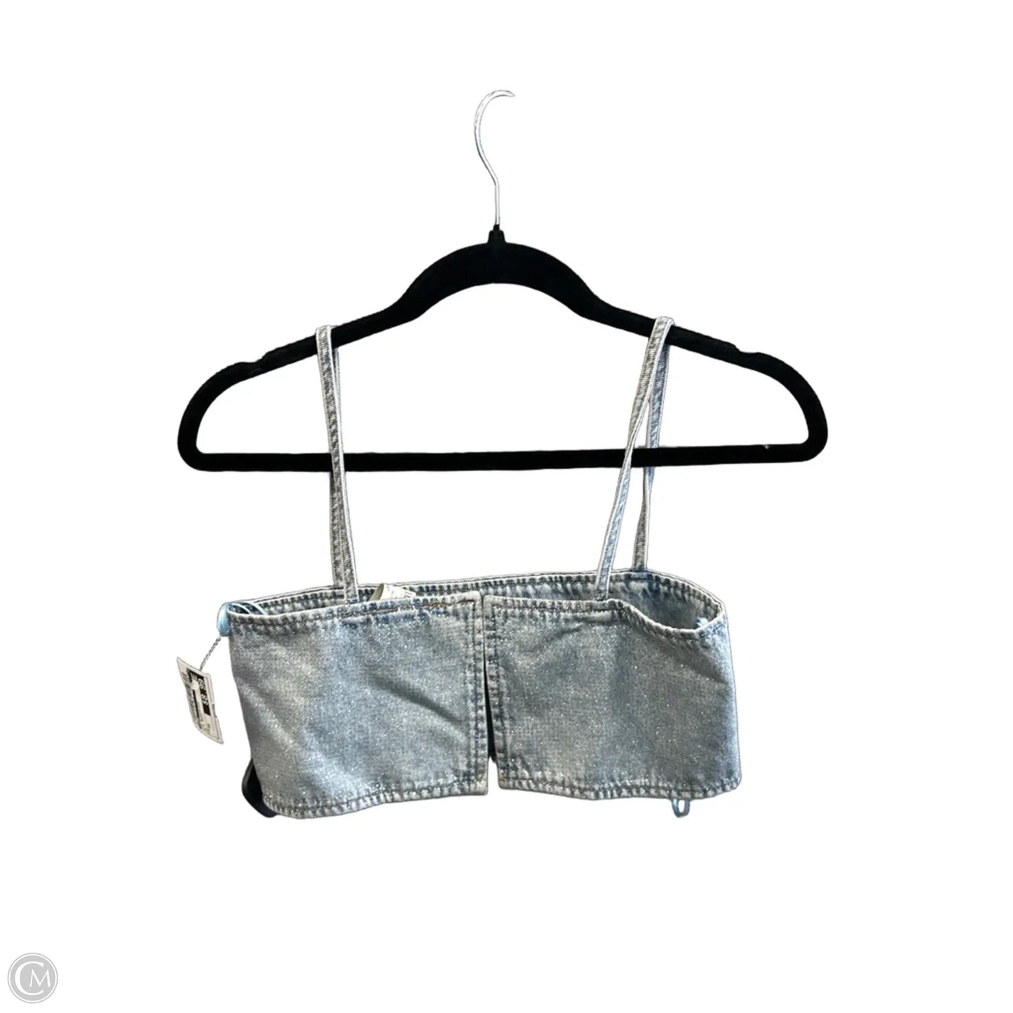 Top Sleeveless By Zara In Blue Denim, Size: Xs