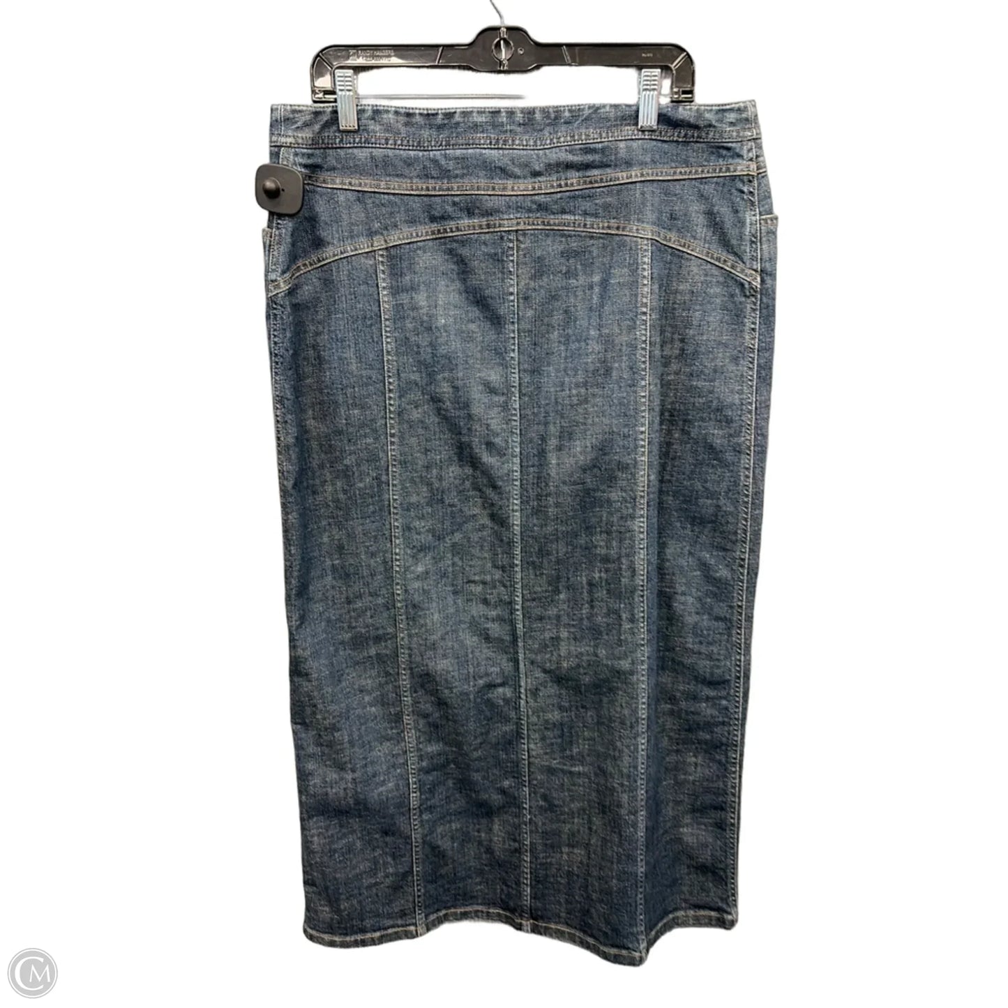 Skirt Maxi By Eddie Bauer In Blue Denim, Size: 14