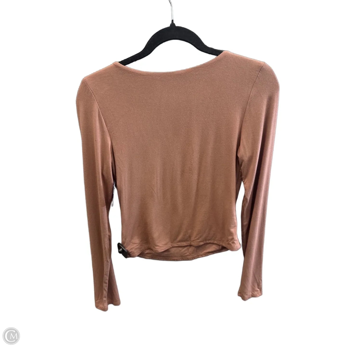 Top Long Sleeve By Be Cool In Brown, Size: M
