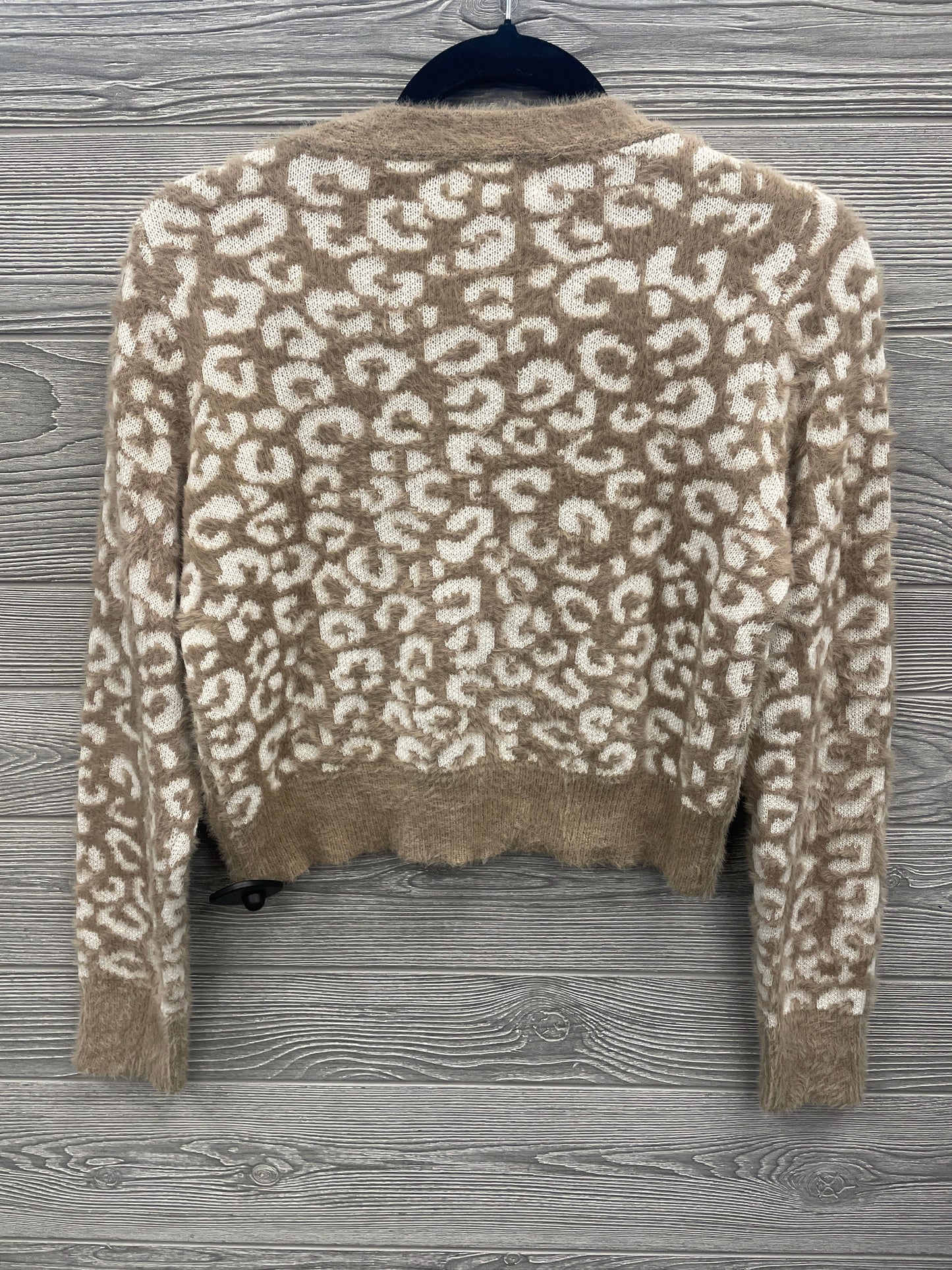 Sweater Cardigan By Jessica Simpson In Animal Print, Size: S