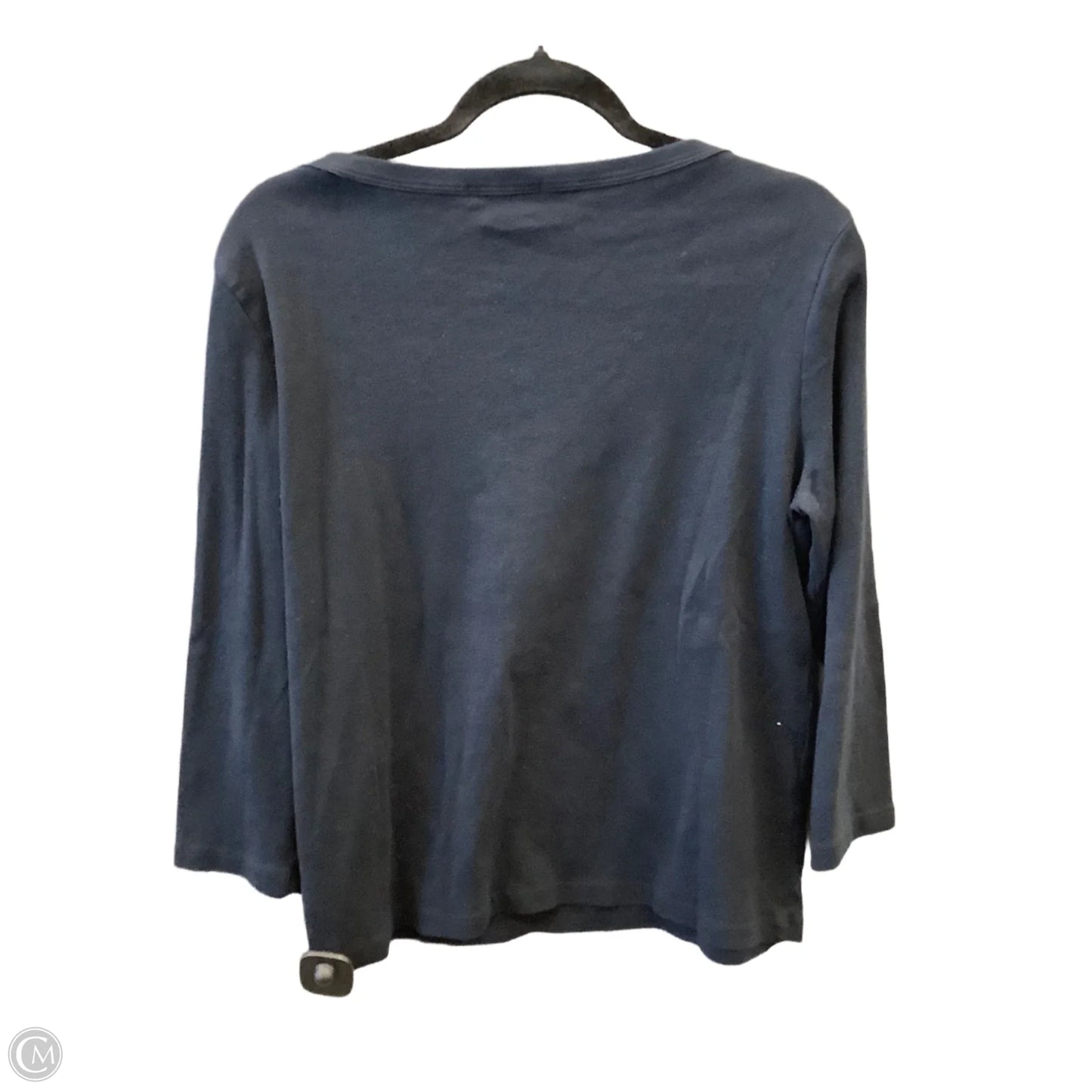 Top Long Sleeve By Chaps In Navy, Size: Xl