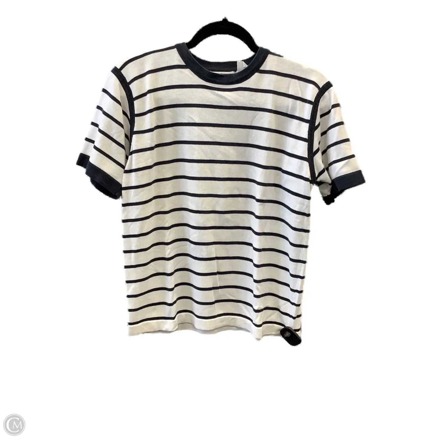 Top Short Sleeve By Liz Claiborne In Striped Pattern, Size: M