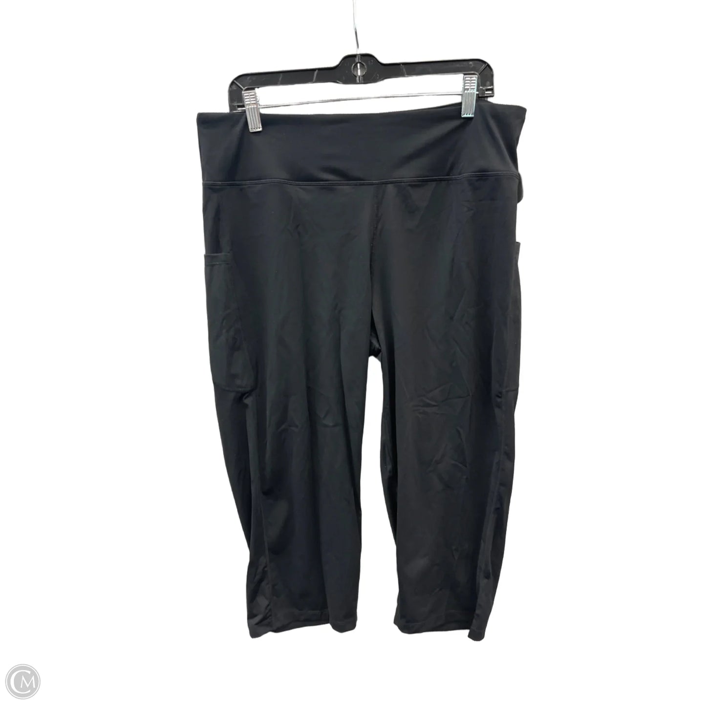 Athletic Capris By Clothes Mentor In Black, Size: Xxl