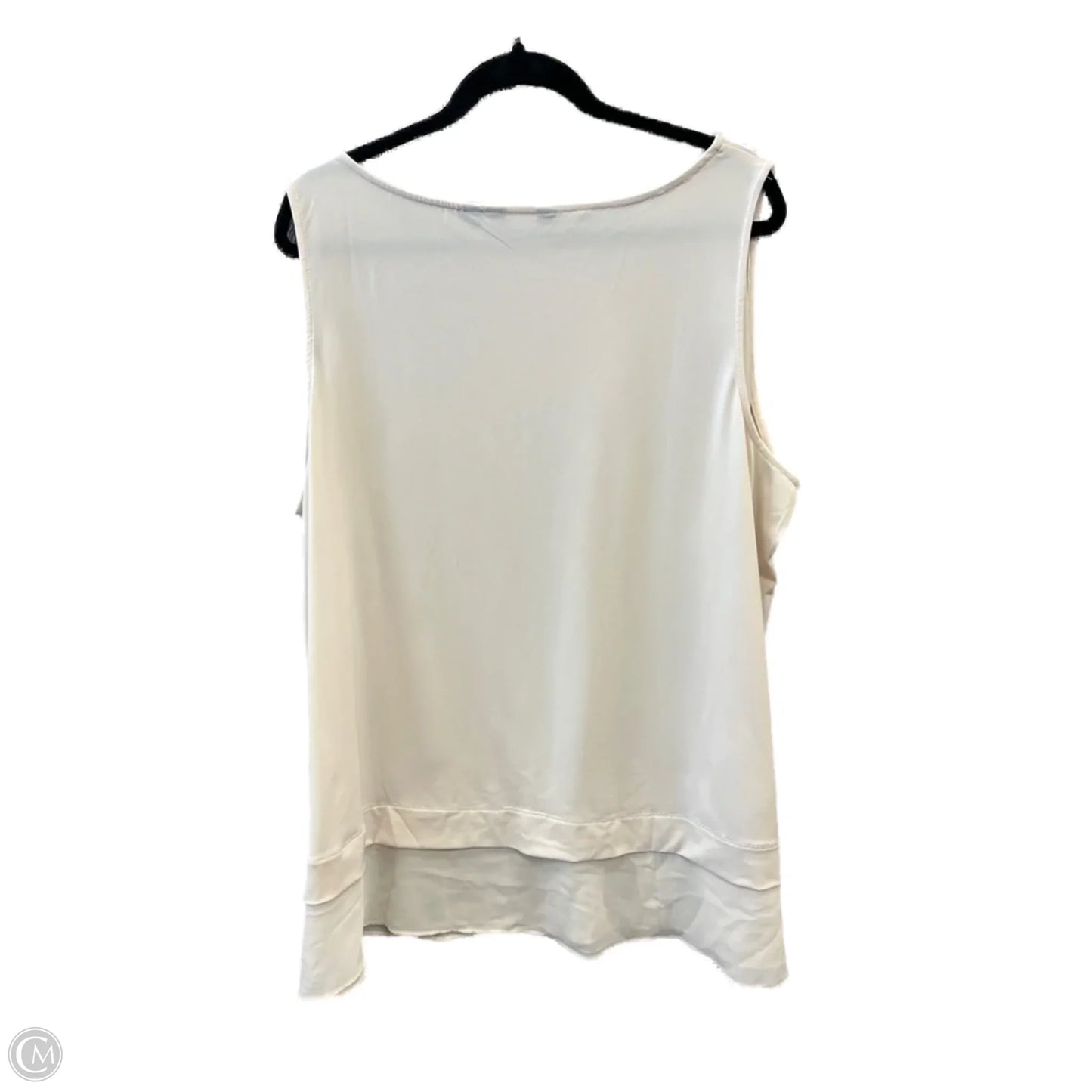 Top Sleeveless By Susan Graver In Cream, Size: 2x
