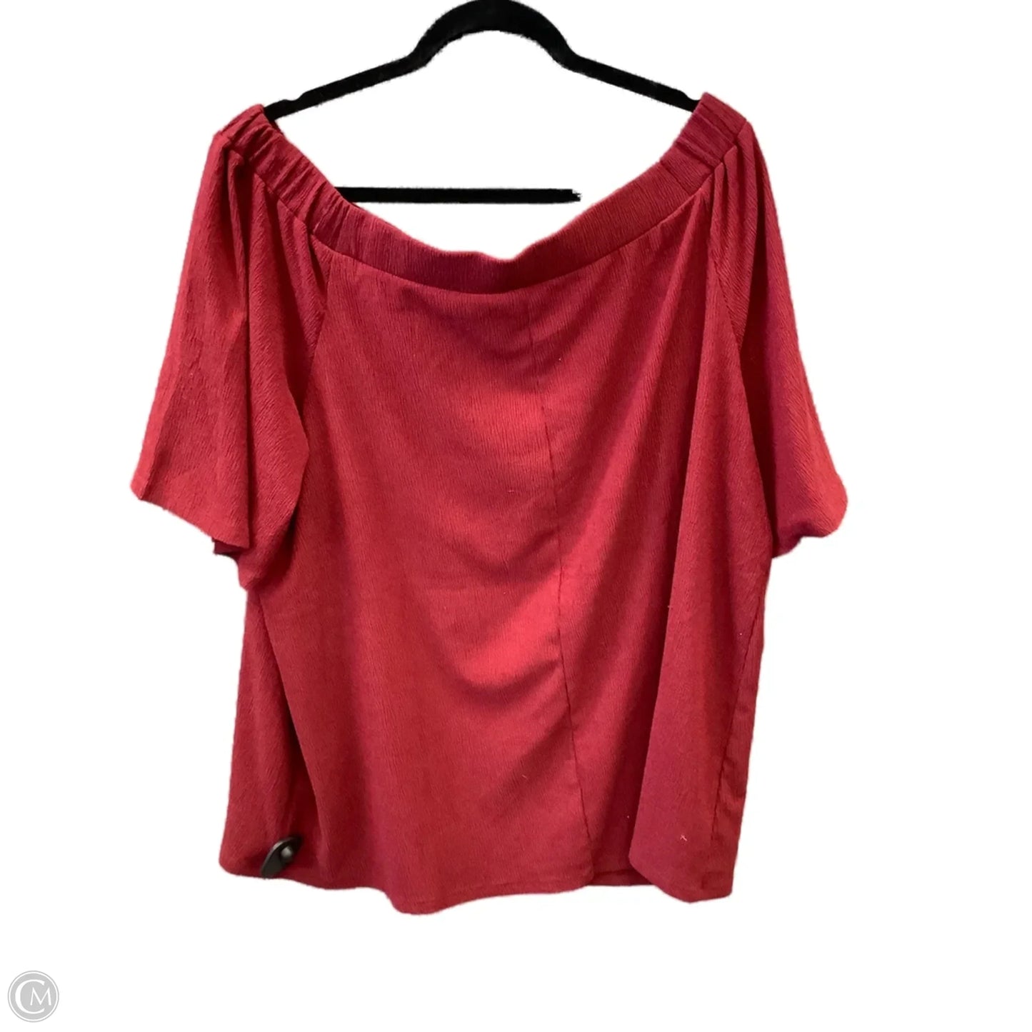 Top Short Sleeve By Cato In Red, Size: 1x