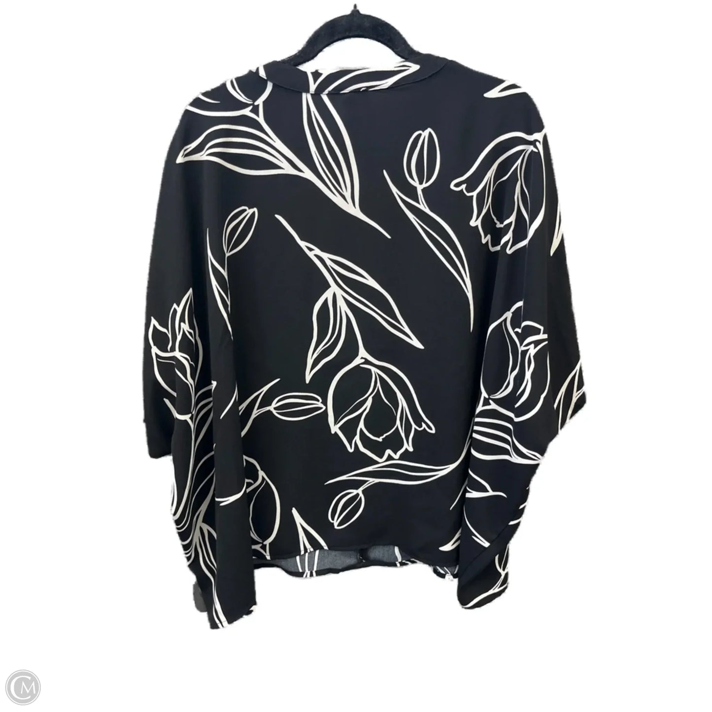 Top Short Sleeve By Oddi In Black & White, Size: M