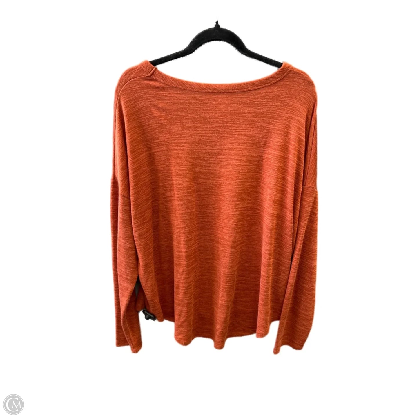 Top Long Sleeve Basic By Time And Tru In Orange, Size: Xl