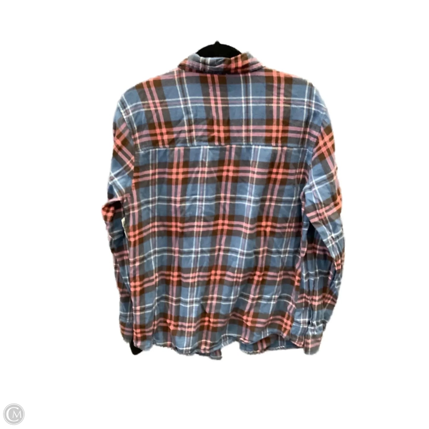 Top Long Sleeve By Clothes Mentor In Plaid Pattern, Size: L