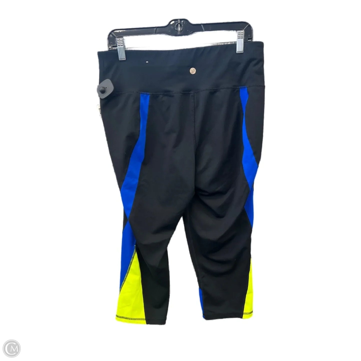 Athletic Capris By Livi Active In Black & Blue, Size: Xl