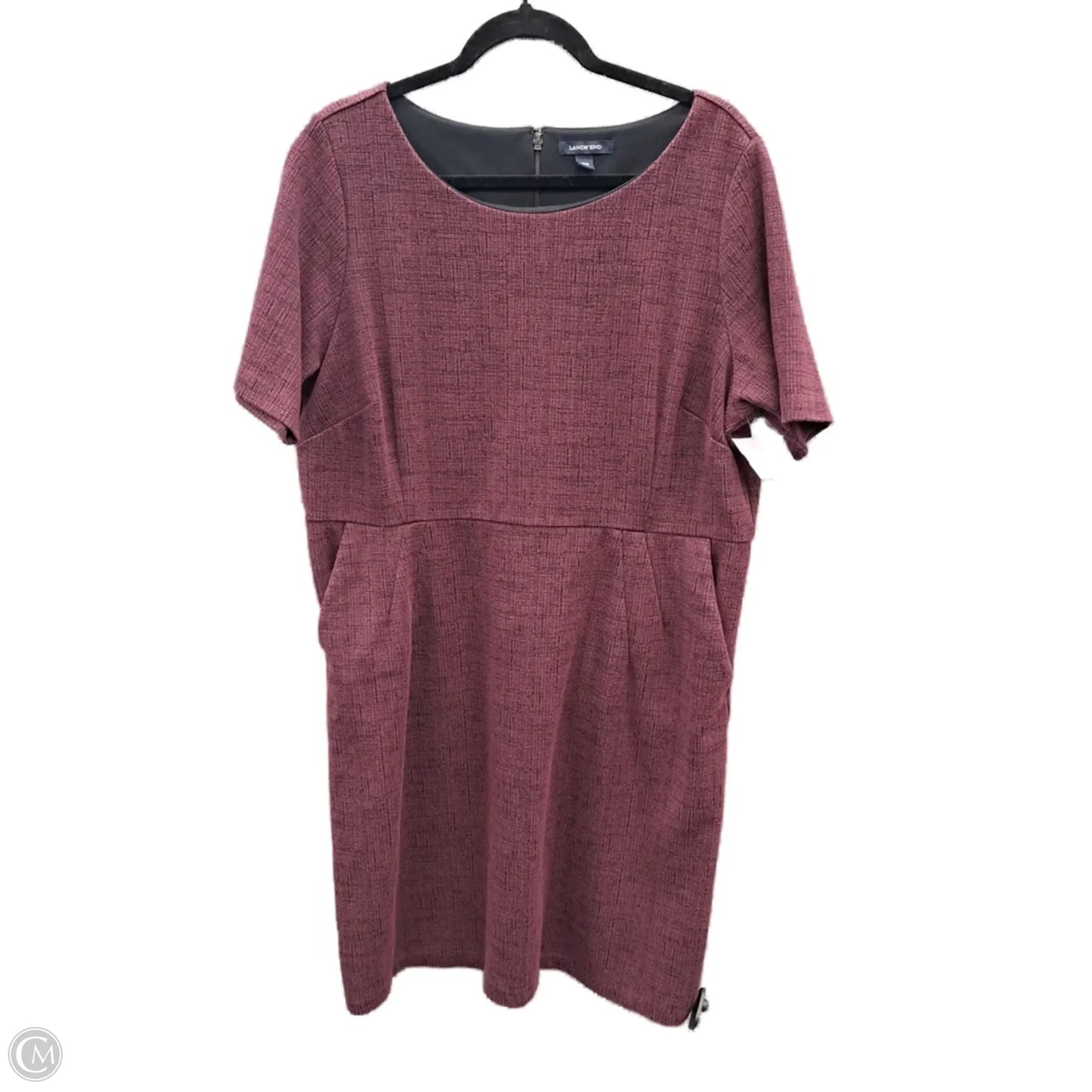 Dress Casual Midi By Lands End In Purple, Size: 1x