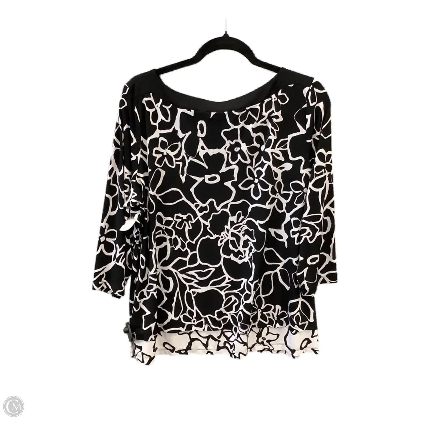 Top Long Sleeve By Susan Graver In Black, Size: L
