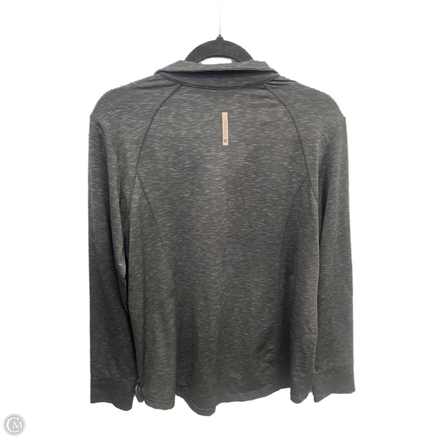 Athletic Top Long Sleeve Collar By Xersion In Black, Size: Xl