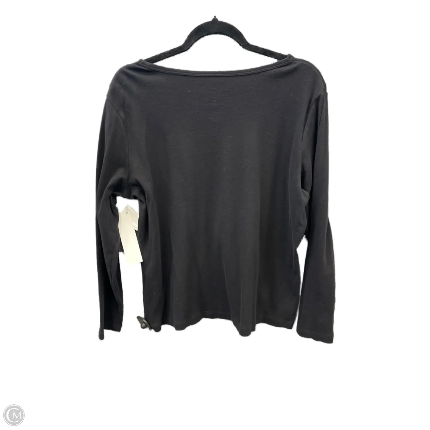 Top Long Sleeve Basic By St Johns Bay In Black, Size: Xlp