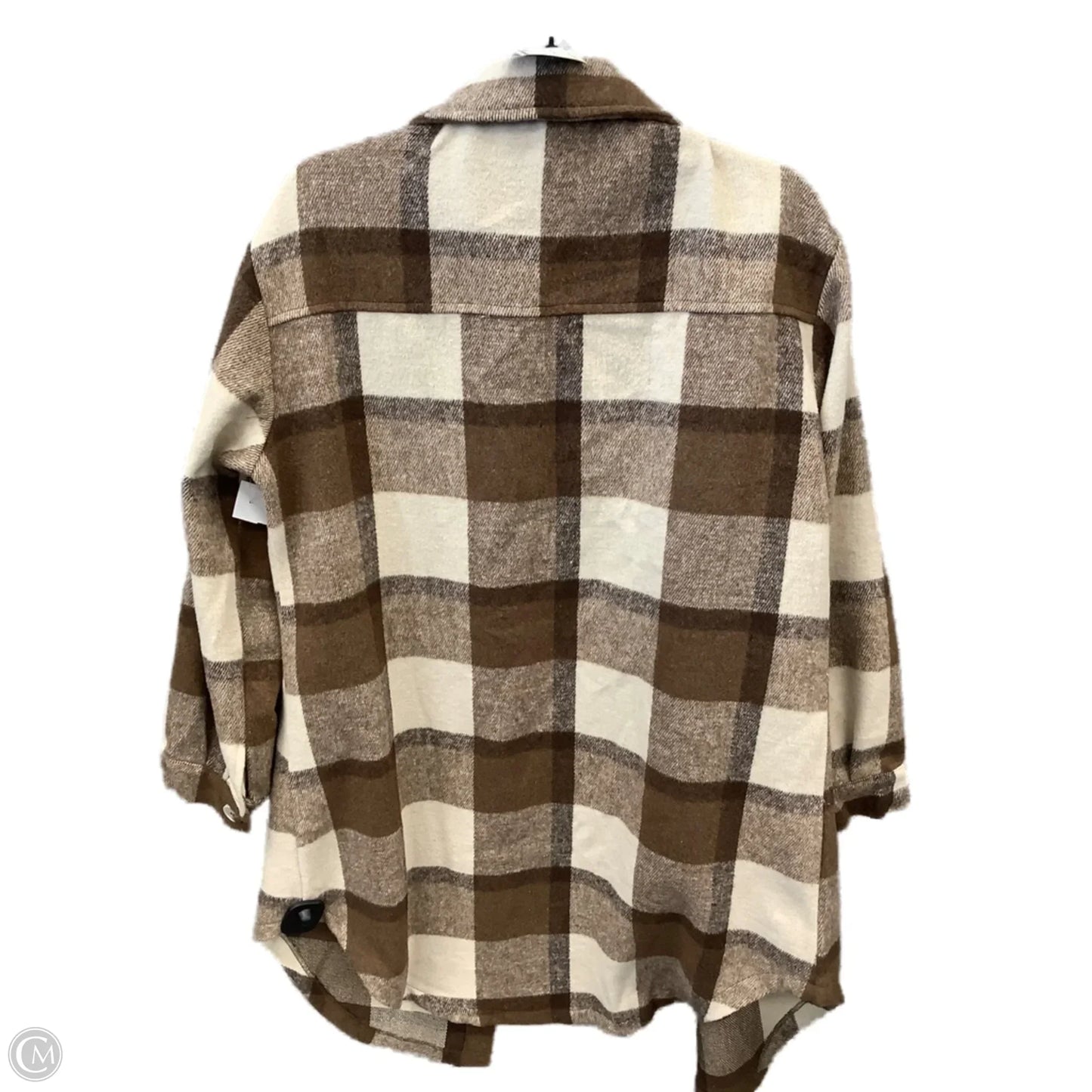 Jacket Shirt By Clothes Mentor In Plaid Pattern, Size: L