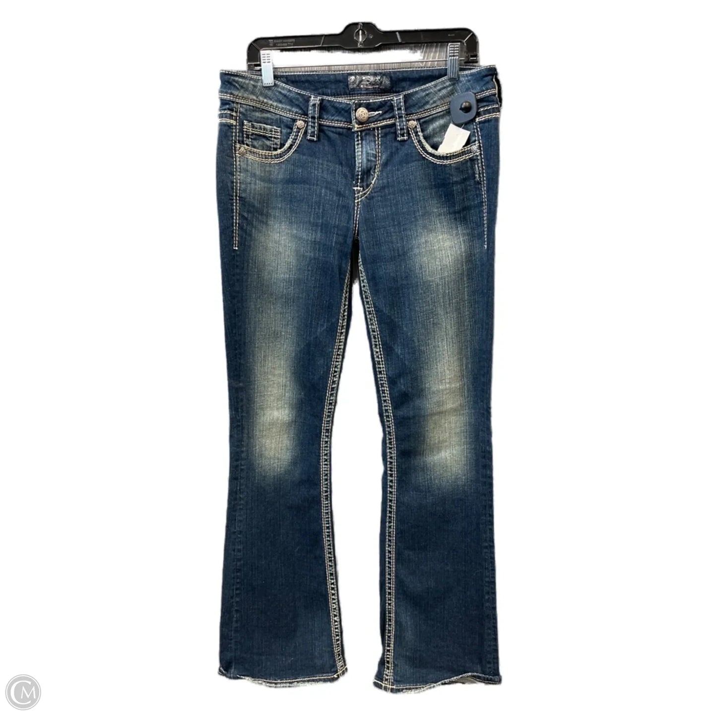 Jeans Boot Cut By Silver In Blue Denim, Size: 10